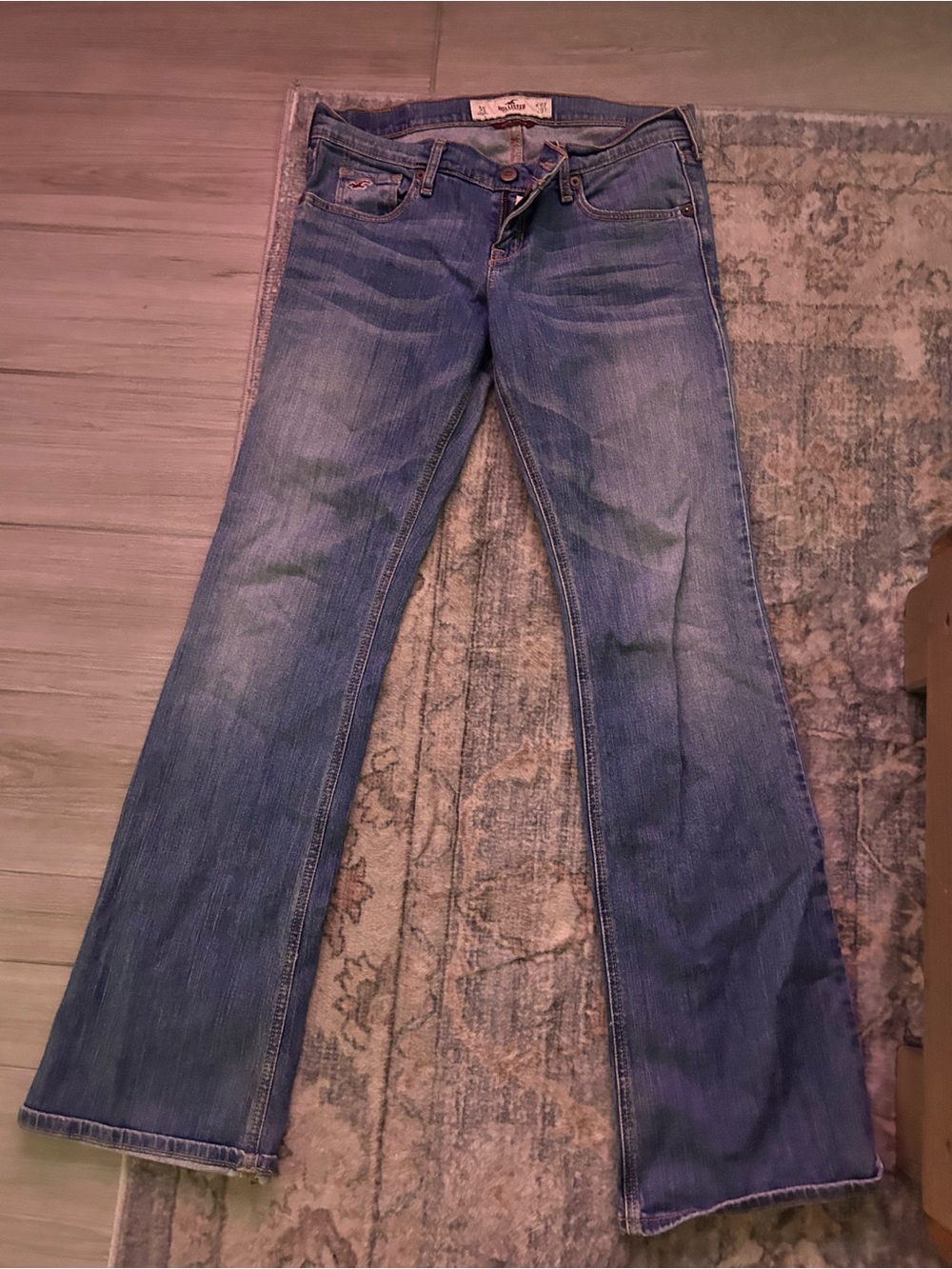 Hollister Women's Medium Blue Flared Jeans